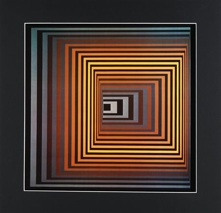 Victor Vasarely VONAL-FEGN héliogravure su cartoncino, cm 41x41 proveniente...