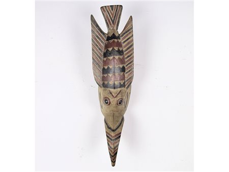 Maschera tradizonale africana Legno policromo Misure 62x16 cm