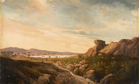 Alexandre Calame "Lago di Brienz" settembre 1829
olio su cartone pressato (cm 26