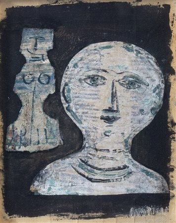 Massimo Campigli (Berlino 1895-Saint-Tropez 1971)  - Testa, 1964 ca.