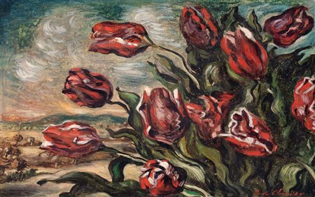 Giorgio de Chirico (Volos 1888-Roma 1978)  - Tulipani, second half of the 40s