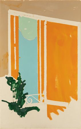 Mario Schifano (Homs 1934-Roma 1998)  - Interno + cielo