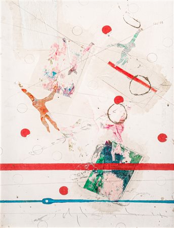 Alighiero Boetti (Torino 1940-Roma 1994)  - Senza titolo (Prendere la tangente), 1990