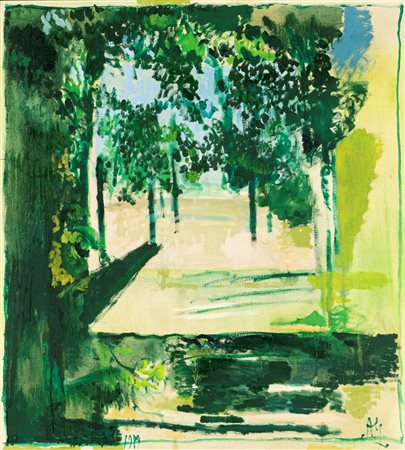 Alberto Gianquinto (Venezia 1929-Jesolo 2003)  - Il giardino, 1988