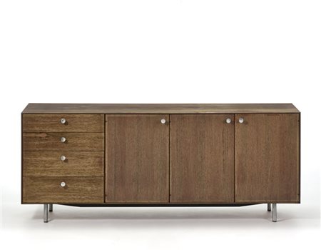 George Nelson Sideboard. Produzione Herman Miller, USA, anni '60. Legno bordato