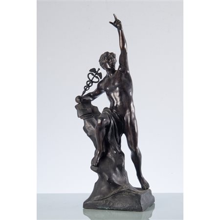 EMILE PICAULT, Hermes, Scultura in bronzo