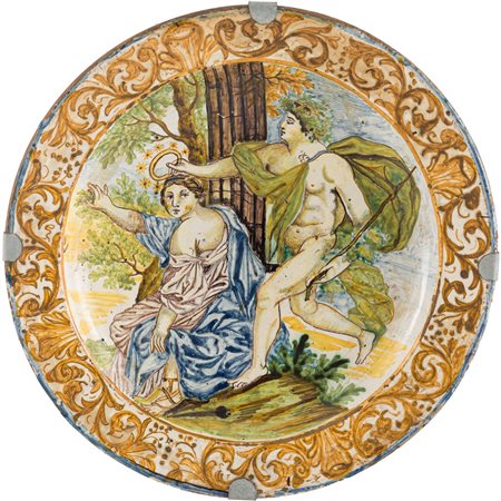 FRANCESCO GRUE, Piatto in maiolica