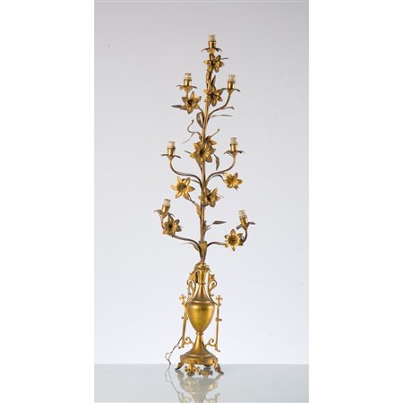 MANIFATTURA FRANCESE DEL XIX SECOLO, Candelabro d'altare