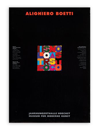 ALIGHIERO BOETTI - Alighiero Boetti, 1998