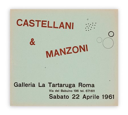 ENRICO CASTELLANI E PIERO MANZONI - Castellani & Manzoni, 1961
