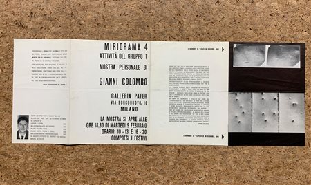 MIRIORAMA 4 - GRUPPO T - Miriorama 4 - Attività del Gruppo T. Mostra personale di Gianni Colombo, 1960