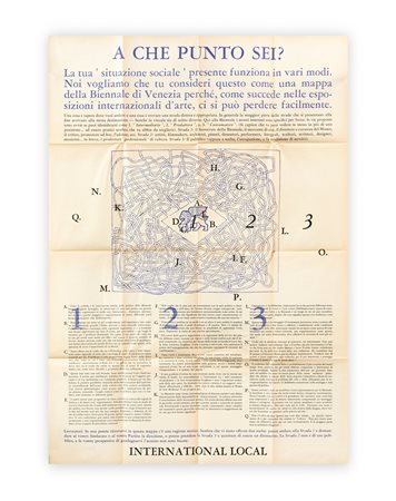 JOSEPH KOSUTH  - International local. A che punto sei?, 1976