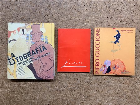MONOGRAFIE DI ARTE GRAFICA (PIERO GUCCIONE E LA LITOGRAFIA) - Lotto unico di 3 cataloghi