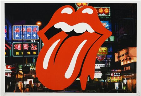 NYC DEATH CHINA STONES serigrafia, cm 32x45; es. 12/100 firma, data e timbro...