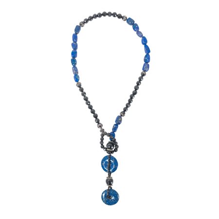 COLLANA LAPIS E AGATA NERA