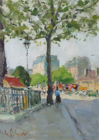 GINO PAOLO GORI<BR>Firenze 1911 - 1991<BR>"Paris - Avenue du General Leclerc - Montparnasse"