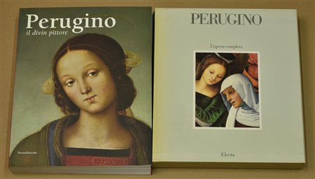 LOTTO DI DUE LIBRI -Perugino: Il divin Pittore, cm 30x24,Silvana Editoriale...