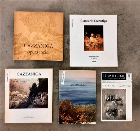 GIANCARLO CAZZANIGA (1930-2013) – Lotto unico di 5 cataloghi