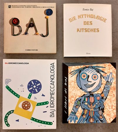 ENRICO BAJ (1924-2003) – Lotto unico di 4 cataloghi