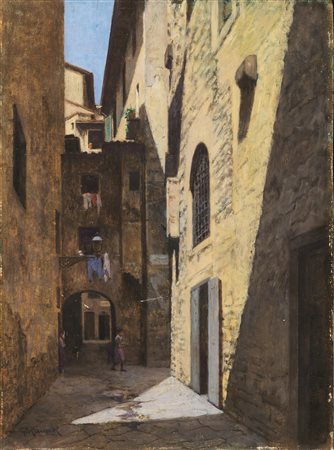 Giorgio Kienerk(Firenze 1869 - Fauglia 1948)VIA DEGLI ANSELMIolio su...