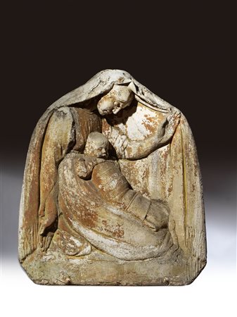 Antonio Maraini(Roma 1886 - Firenze 1963)MADONNA COL BAMBINOscultura in gesso...