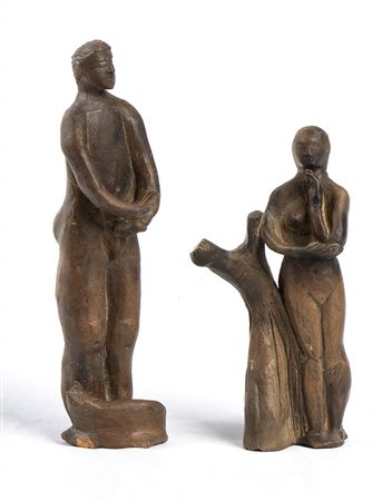SABINA MIRRI (Roma, 1957): Lotto composto da due sculturine