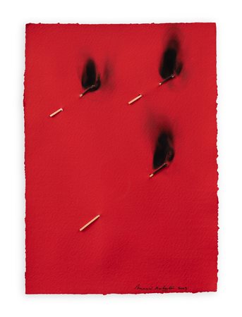 BERNARD AUBERTIN (1934-2015) - Papier Rouge Brulé, 2009