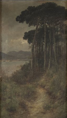 HENRY MARKO (Firenze, 1855 - Lavagna, 1921): Paesaggio