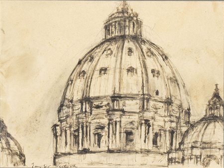 EMILIO VEDOVA (Venezia, 1916 - 2006): Cupola di San Pietro