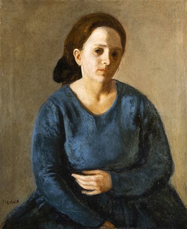 VIRGILIO GUIDI (Roma, 1891 - Venezia, 1984): Ritratto di donna, 1920