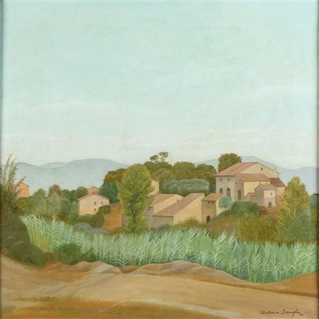 ANTONIO DONGHI (Roma, 1897 - 1963): Paesaggio, 1940