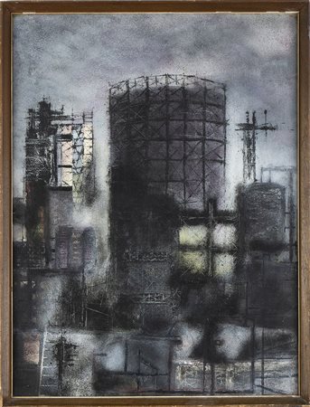 RENZO VESPIGNANI (Roma, 1924 - 2001): Gazometro, 1953