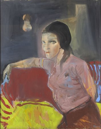 UGO ATTARDI (Sori, 1923 - Roma, 2006): Ritratto di donna, 1962