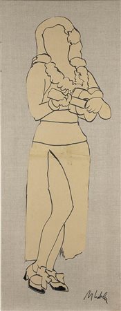 MARCO LODOLA (Dorno, 1955): Figura femminile con ukulele