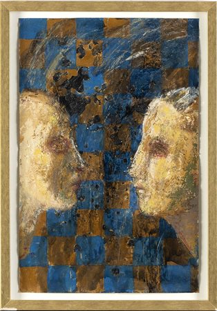 BRUNO CECCOBELLI (Montecastello di Vibio,1952): Regina con alfiere, 1992