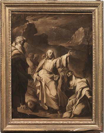 Giovanni Domenico Ferretti(Firenze 1692-1768)CRISTO E LA CANANEAolio su tela,...