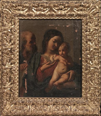 Elisabetta Sirani(Bologna 1638-1665)SACRA FAMIGLIAolio su tela, cm 62x49...