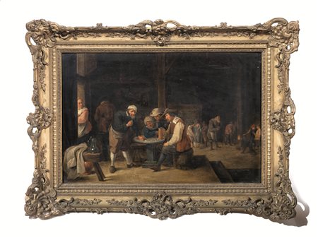 Seguace di David Teniers, fine sec. XVII-inizi XVIIIINTERNO D&rsquo;OSTERIA...