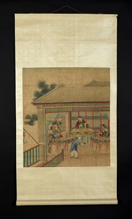  Arte Cinese - Scena di banchetto
Cina, dinastia Qing, XIX secolo .