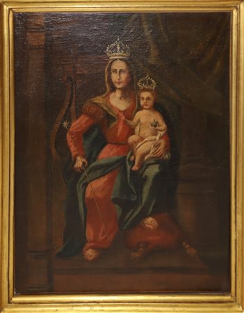 Madonna della stella con bambino, Sicilian painter of the late 18° secolo