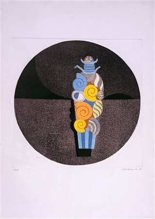 LEONBIANCHI GIOVANNI Milano (Mi) 1935 Omaggio a Max Ernst 1973 Incisione...