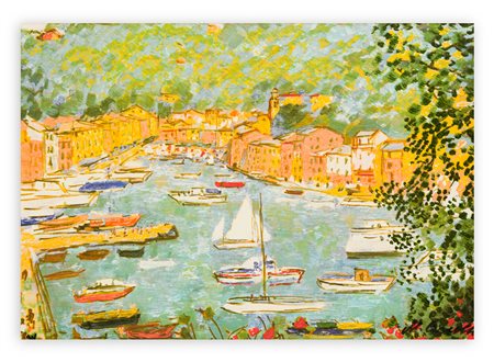 MICHELE CASCELLA (1892-1989) - Baia di Portofino, 1985