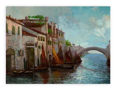 GIAN ANGELO UGOLINI (1881-1962) - Veduta veneziana