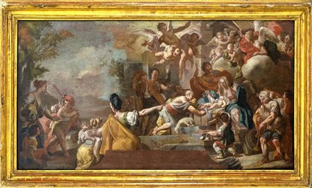 Alessio D'Elia (attribuito_a) (San Cipriano Picentino 1718-1770)  - Adorazione dei pastori