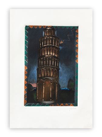 FRANCO GENTILINI (1909-1981) - La torre (I Tarocchi di Gentilini)