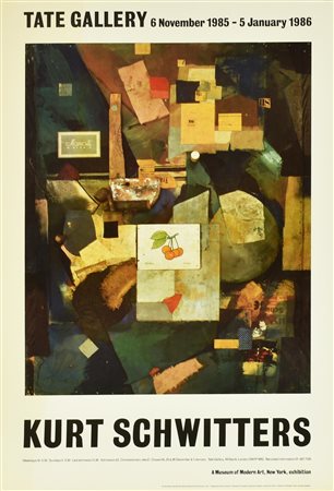 KURT SCHWITTERS manifesto, cm 76x50 per la mostra Kurt Schwitters tenutasi al...