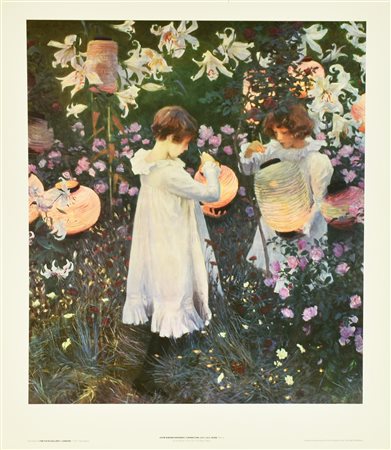 JOHN SINGER SARGENT manifesto, cm 73,5x63 per la mostra tenutasi a 'The Tate...