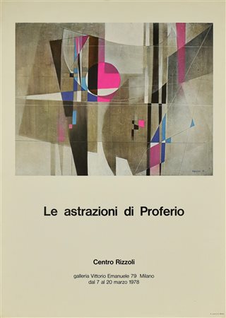 LE ASTRAZIONI DI PROFERIO manifesto Centro Rizzoli, cm 70x50