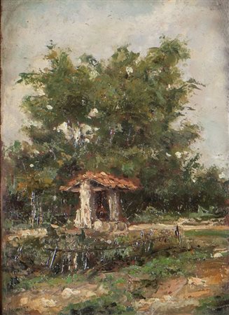 ANTONINO SARTINI (Crespellano 1889 - Bazzano 1954) "Paesaggio". Olio su...