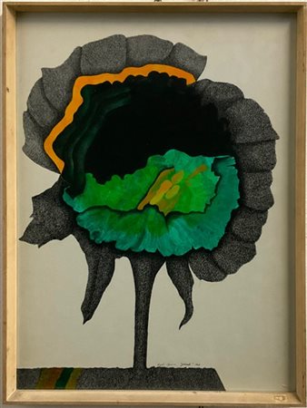 Angelo Cagnone "Girasole" 1969
tecnica mista su carta
cm 50x36
firmata, titolata